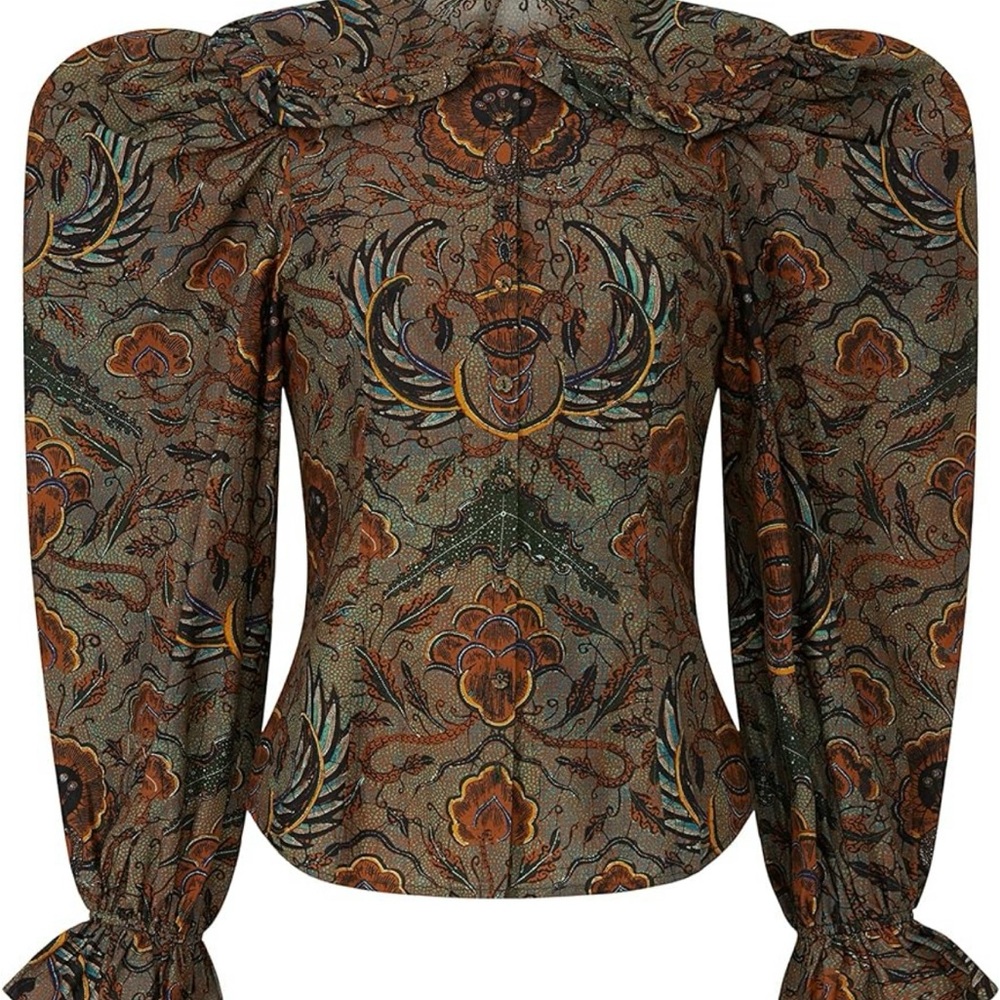 Elegant Patterned Blouse - Multicolor